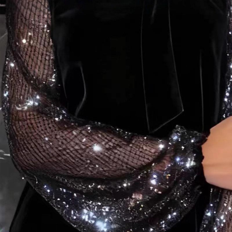 📢📢 70 %  OFF !! ✨Women's Sequin Bow Tie Neck Dress✨👗
