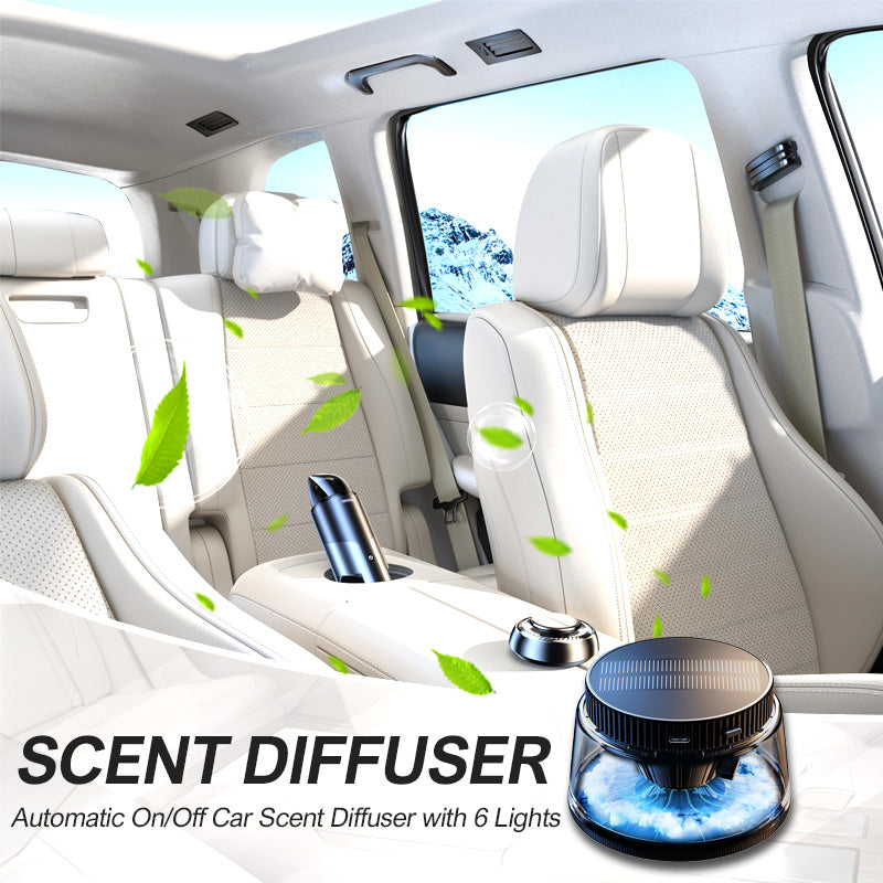 📢📢 60 %  OFF !! 🎁Automatic On/Off Car Scent Diffuser with 6 Lights