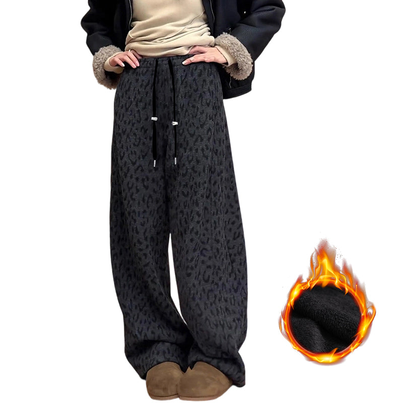 ⏳Limited-time 50% off⏰Women's Leopard Print Wide Leg Sweatpants👖