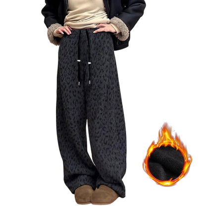 ⏳Limited-time 50% off⏰Women's Leopard Print Wide Leg Sweatpants👖