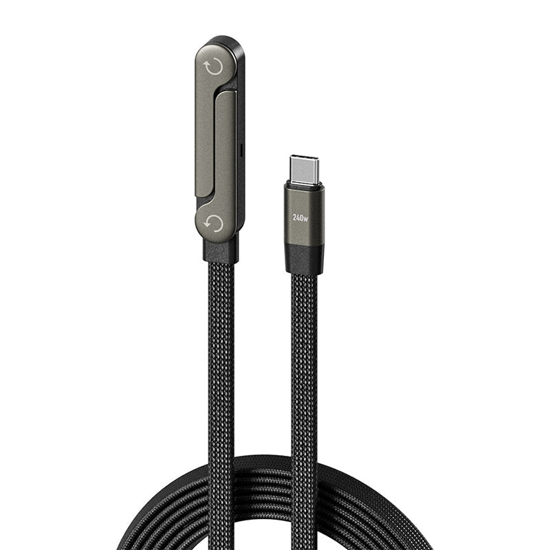 📢📢50%  OFF !! ⏰⚡2-in-1 Invisible Holder Charger Cable – 240W Fast Charging Cord with Built-In Phone Stand