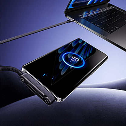📢📢50%  OFF !! ⏰⚡2-in-1 Invisible Holder Charger Cable – 240W Fast Charging Cord with Built-In Phone Stand