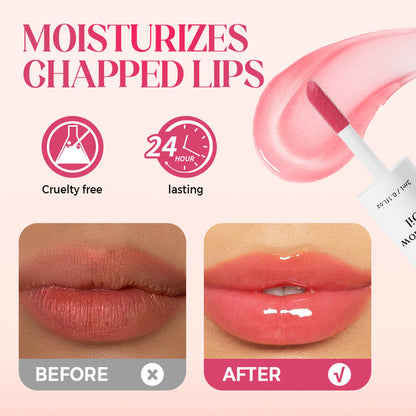 📢📢60%  OFF !! ⏰50K+ SOLD!✨Nooni Apple Hydrating Moisturizer Plump Transfer-proof Glossy Lip Stain Oil💋