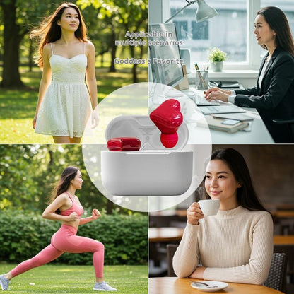 📢📢50%  OFF !! ⏰Stylish Heart-Shaped Bluetooth Earbuds