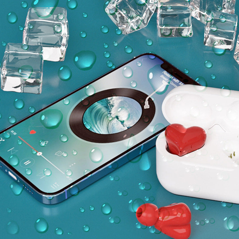 📢📢50%  OFF !! ⏰Stylish Heart-Shaped Bluetooth Earbuds