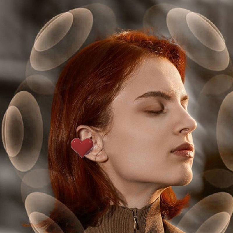 📢📢50%  OFF !! ⏰Stylish Heart-Shaped Bluetooth Earbuds