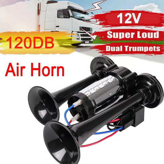 📢📢60%  OFF !! ⏰Train Air Horn 120dB – Fits Trucks, Cars & Boats | 12V/24V, Waterproof & Tool-Free Install 🚛🔊