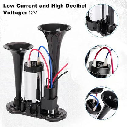 📢📢60%  OFF !! ⏰Train Air Horn 120dB – Fits Trucks, Cars & Boats | 12V/24V, Waterproof & Tool-Free Install 🚛🔊