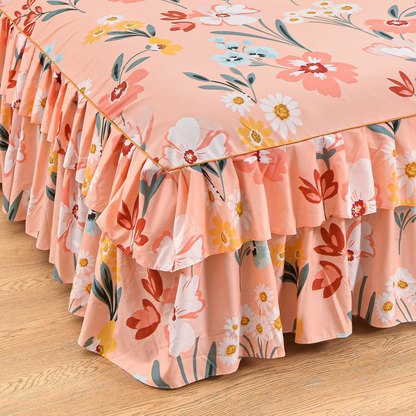 📢📢60%  OFF !! ⏰3-Piece Ruffled Bed Skirt Set🛏️