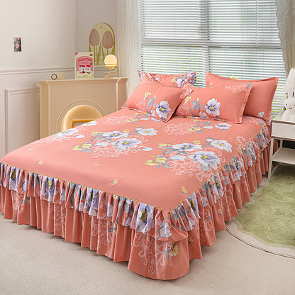 📢📢60%  OFF !! ⏰3-Piece Ruffled Bed Skirt Set🛏️