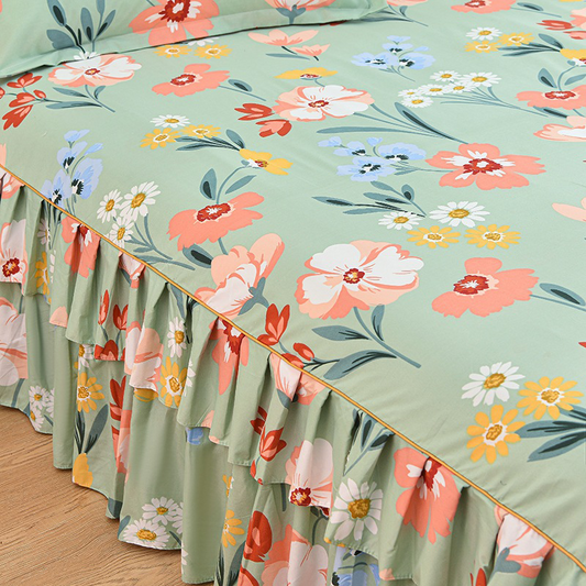 📢📢60%  OFF !! ⏰3-Piece Ruffled Bed Skirt Set🛏️