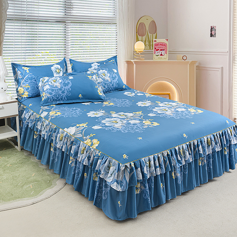 📢📢60%  OFF !! ⏰3-Piece Ruffled Bed Skirt Set🛏️