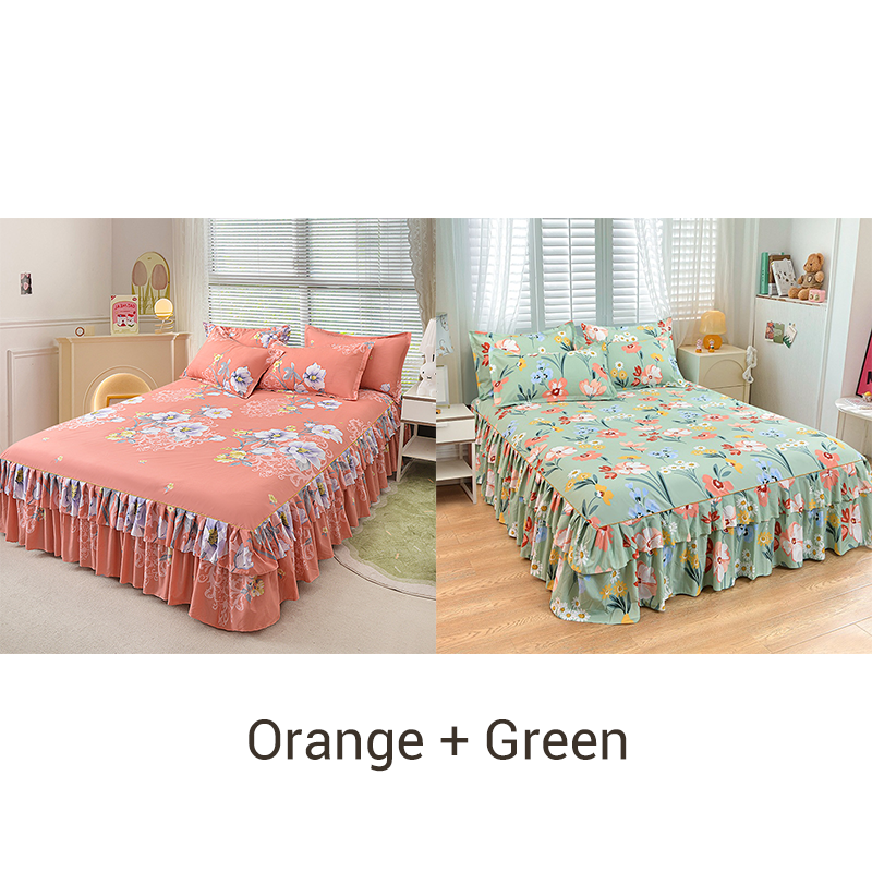 📢📢60%  OFF !! ⏰3-Piece Ruffled Bed Skirt Set🛏️