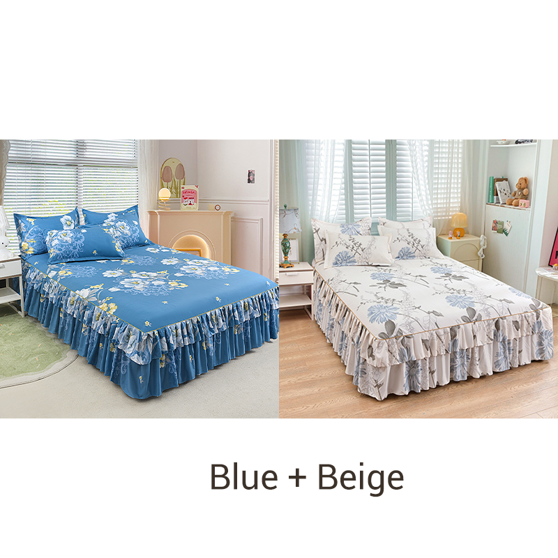 📢📢60%  OFF !! ⏰3-Piece Ruffled Bed Skirt Set🛏️