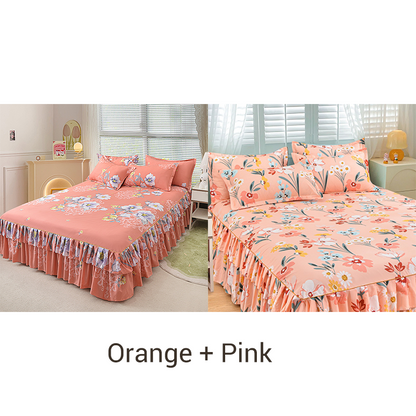 📢📢60%  OFF !! ⏰3-Piece Ruffled Bed Skirt Set🛏️