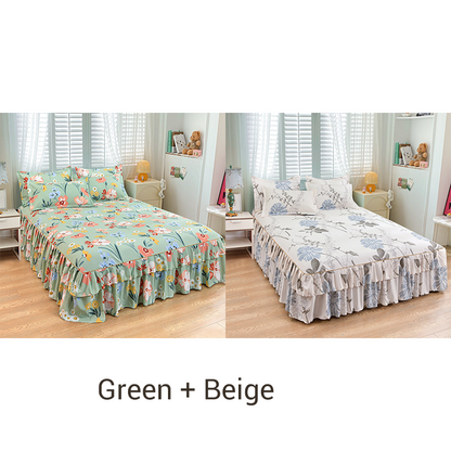 📢📢60%  OFF !! ⏰3-Piece Ruffled Bed Skirt Set🛏️