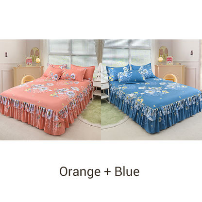 📢📢60%  OFF !! ⏰3-Piece Ruffled Bed Skirt Set🛏️