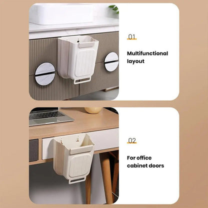 🗑️ 30% OFF NOW! 🧺 Multipurpose Hanging Collapsible Trash Can for Kitchen – Space-Saving, Durable & Perfect for Peels, Waste & Recycling ♻️