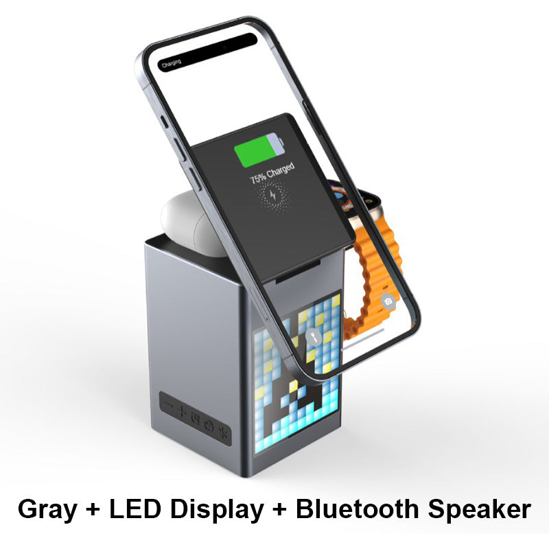 📢📢60%  OFF !! ⏰Multifunctional Charging Station with Built-in Bluetooth Speaker & Clock