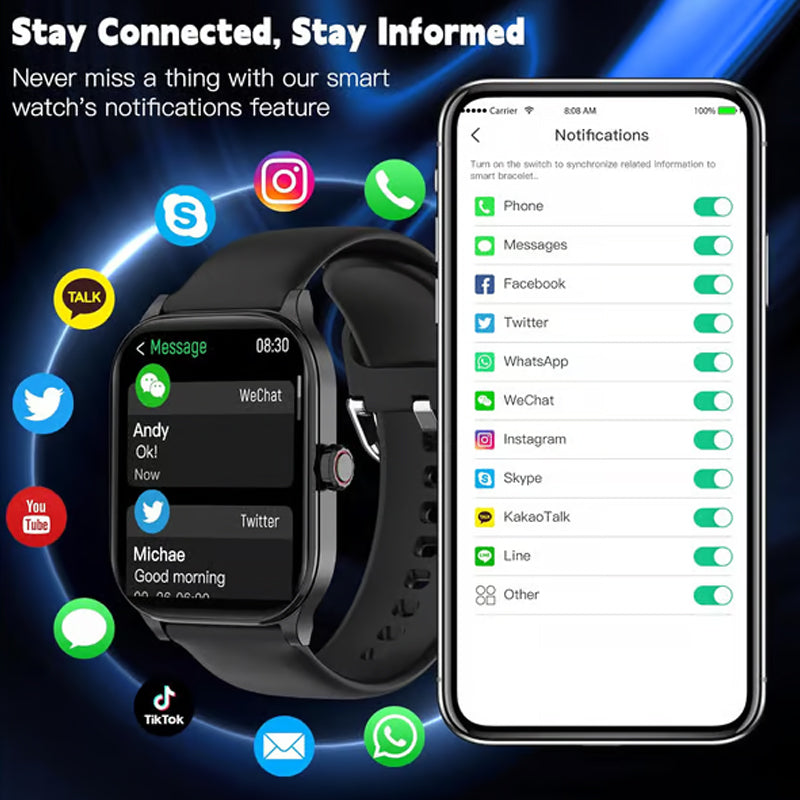 📢📢60%  OFF !! ⏰Multi-function Bluetooth Smart Sports Watch