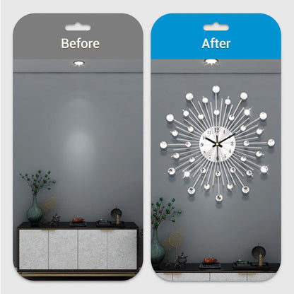 📢📢50%  OFF !! ⏰ Creative Rhinestone Wall Clock – Silent, Minimalist Luxury for Living Room, Dining & Entryway! 💎🏡
