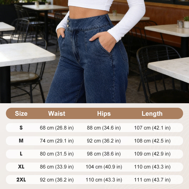 📢📢60%  OFF !! ⏰Women's High-Waist Wide-Leg Jeans