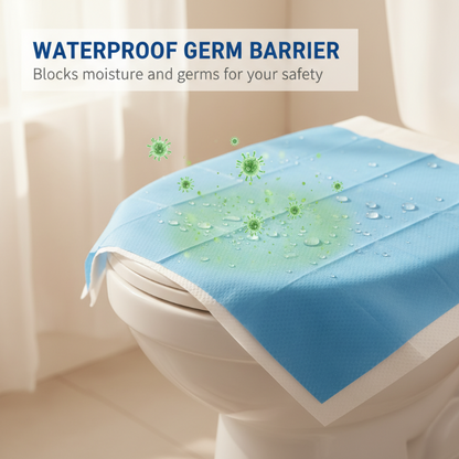 🚽 BUY 1 GET 1 FREE! ✨ Disposable Waterproof Toilet Seat Covers Pack – Hygienic, Comfortable & Perfect for Travel & Public Restrooms 🧳