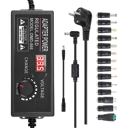 📢📢50% OFF !!!⏰Adjustable 3V-24V 3A Universal AC/DC Power Adapter