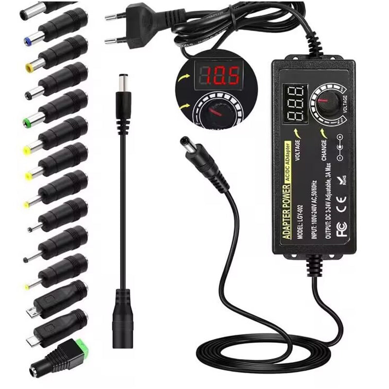 📢📢50% OFF !!!⏰Adjustable 3V-24V 3A Universal AC/DC Power Adapter