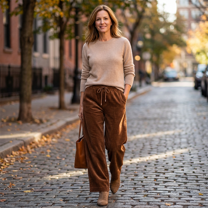 📢📢50%  OFF !!!⏰Casual Loose Fit Corduroy Trousers for Women