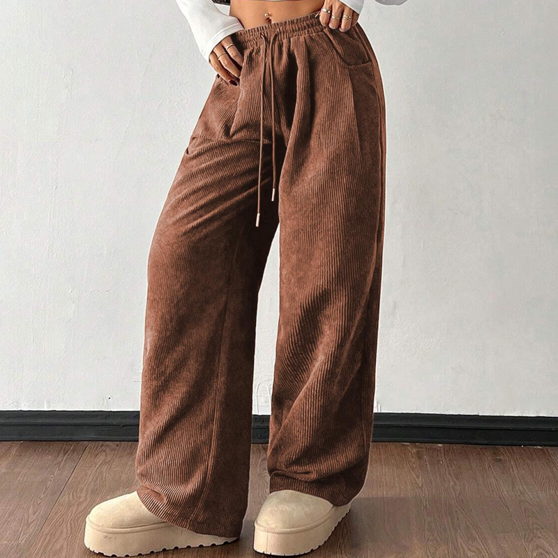 📢📢50%  OFF !!!⏰Casual Loose Fit Corduroy Trousers for Women