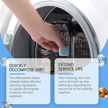📢📢50%  OFF !! ⏰Powerful Washing Machine Cleaner Tablets - 12 Counts