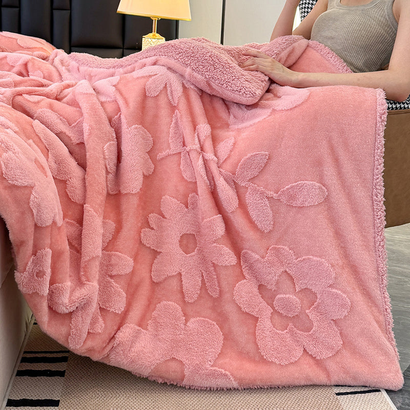 📢📢60%  OFF !! ⏰Double-Layer Plush Jacquard Blanket