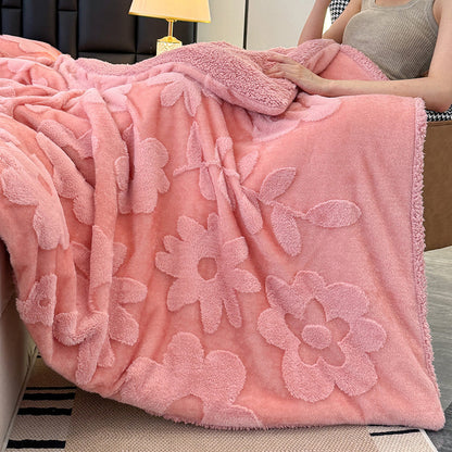 📢📢60%  OFF !! ⏰Double-Layer Plush Jacquard Blanket