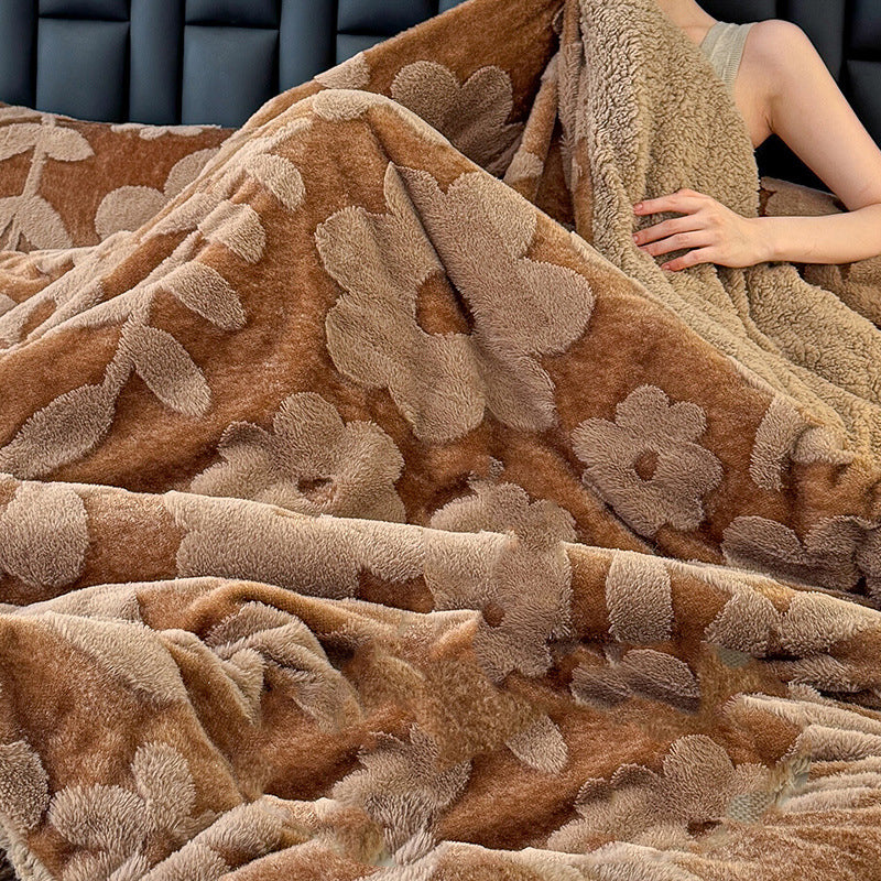 📢📢60%  OFF !! ⏰Double-Layer Plush Jacquard Blanket