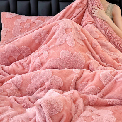 📢📢60%  OFF !! ⏰Double-Layer Plush Jacquard Blanket