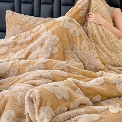 📢📢60%  OFF !! ⏰Double-Layer Plush Jacquard Blanket