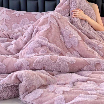 📢📢60%  OFF !! ⏰Double-Layer Plush Jacquard Blanket
