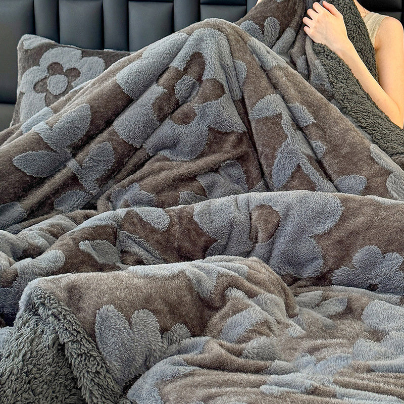 📢📢60%  OFF !! ⏰Double-Layer Plush Jacquard Blanket
