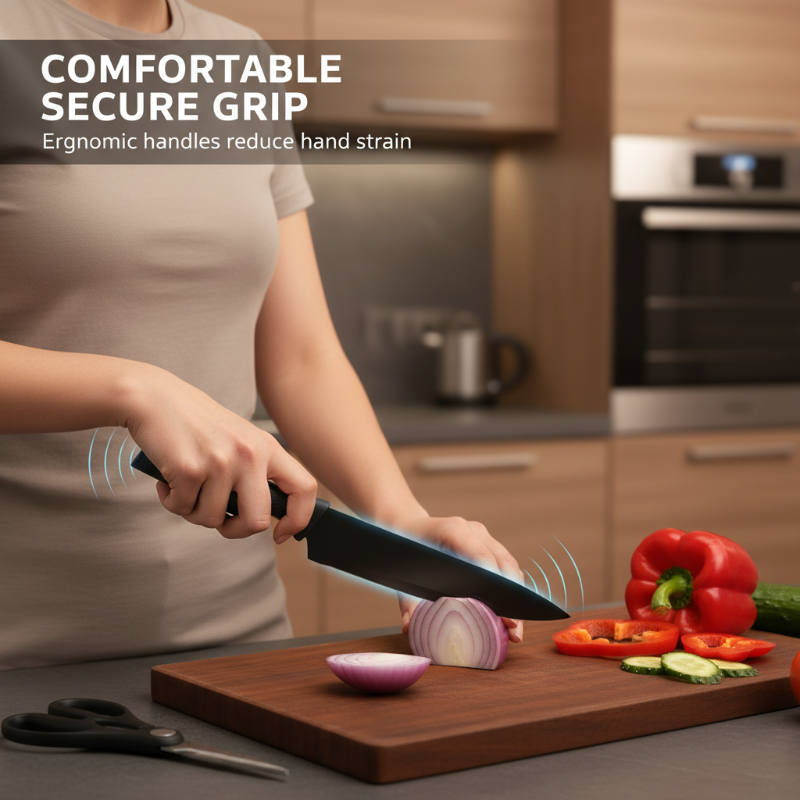 📢📢40% OFF !! ⏰Modern 7-in-1 Kitchen Knife & Scissors Set