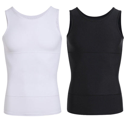 📢📢50% OFF!!⏰Men's Solid Slimming Abdominal Control Vest