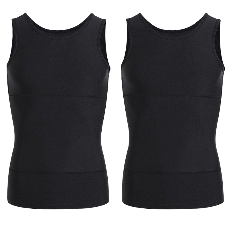 📢📢50% OFF!!⏰Men's Solid Slimming Abdominal Control Vest