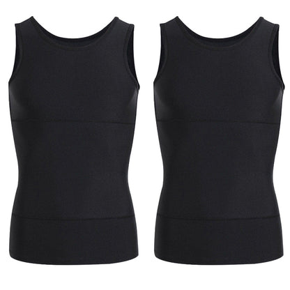 📢📢50% OFF!!⏰Men's Solid Slimming Abdominal Control Vest