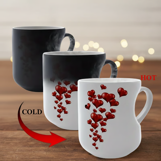 📢📢60%  OFF !!⏰Color Changing Heart Handle Ceramic Mug for Valentine's Day