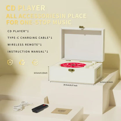 📢📢50% OFF !!!⏰Rechargeable CD Player with Speaker & Bluetooth Transmitter