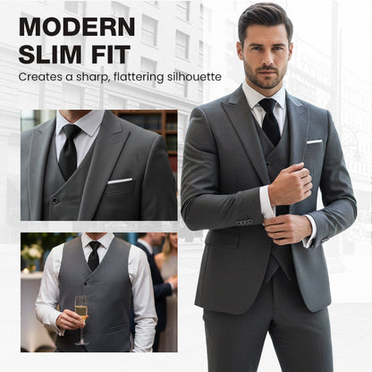 📢📢53% OFF !!!⏰Men's Slim-Fit 3-Piece Suit Set