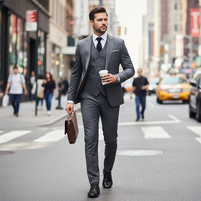 📢📢53% OFF !!!⏰Men's Slim-Fit 3-Piece Suit Set