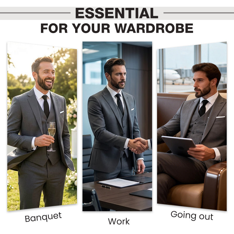 📢📢53% OFF !!!⏰Men's Slim-Fit 3-Piece Suit Set