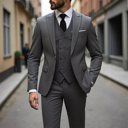 📢📢53% OFF !!!⏰Men's Slim-Fit 3-Piece Suit Set
