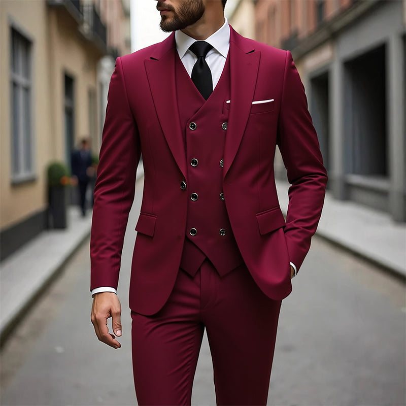 📢📢53% OFF !!!⏰Men's Slim-Fit 3-Piece Suit Set